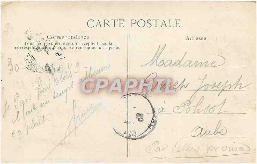 CPA Orleans Statue de Jeanne d'Arc par Foyatier  — Verso