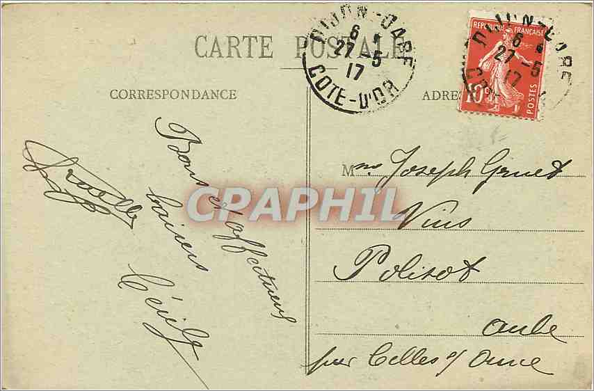 CPA Dijon Place d'Armes et Eglise St Michel Librairie Venot — Rückseite
