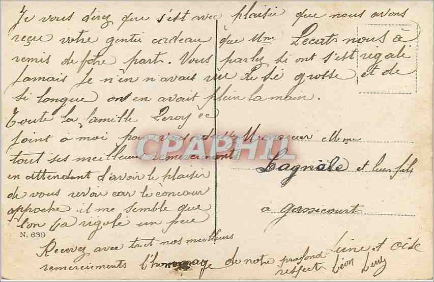 Jeune femme en robe de style Art Nouveau — Souvenir — éditeur inconnu, n° de série non visible — Verso