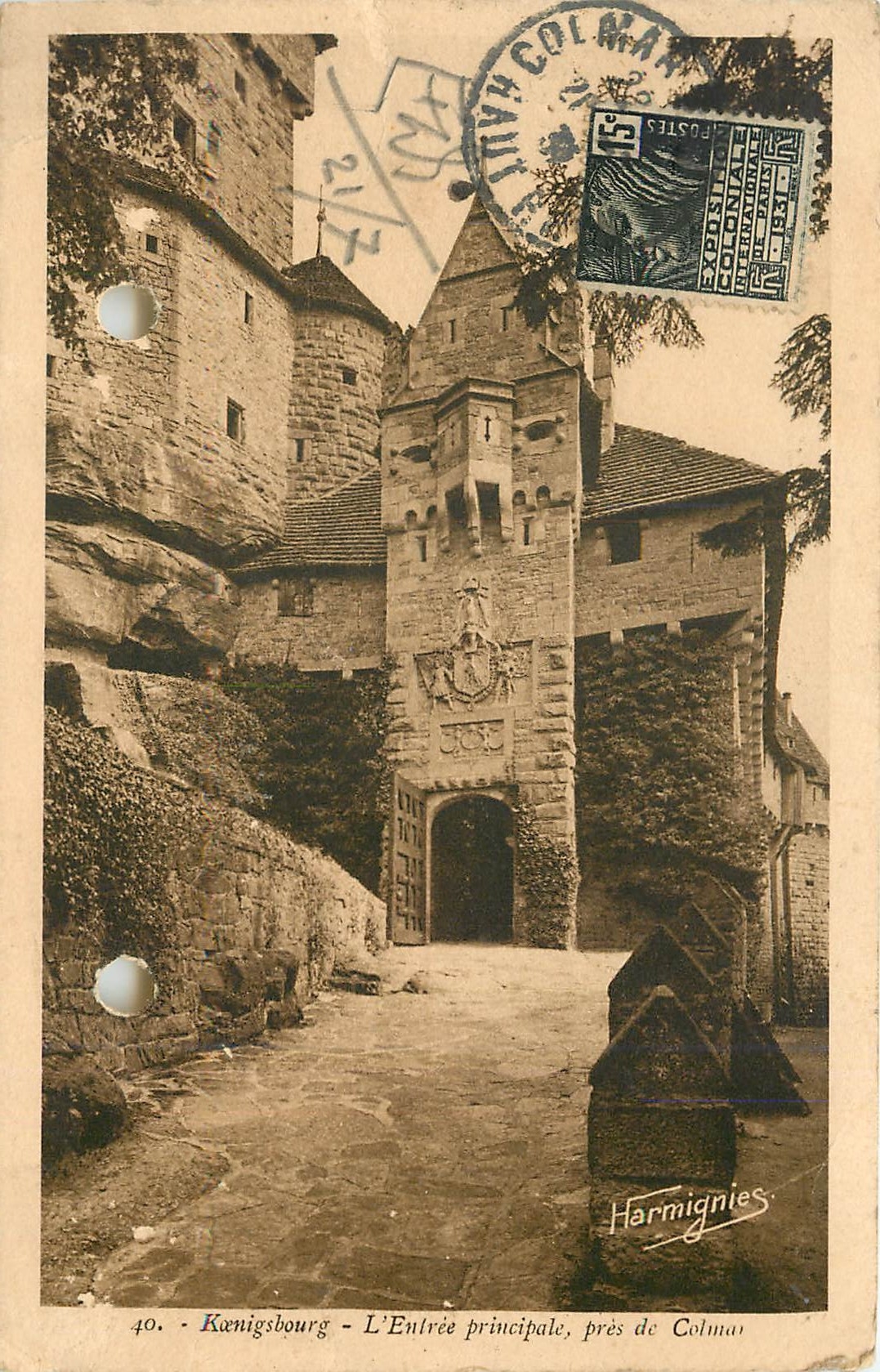 CPA Koenigsbourg L'Entree principale pres de Colmar 