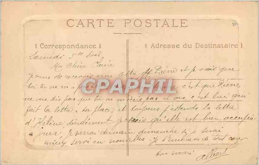 CPA Rouen Le Palais de Justice  — Rückseite