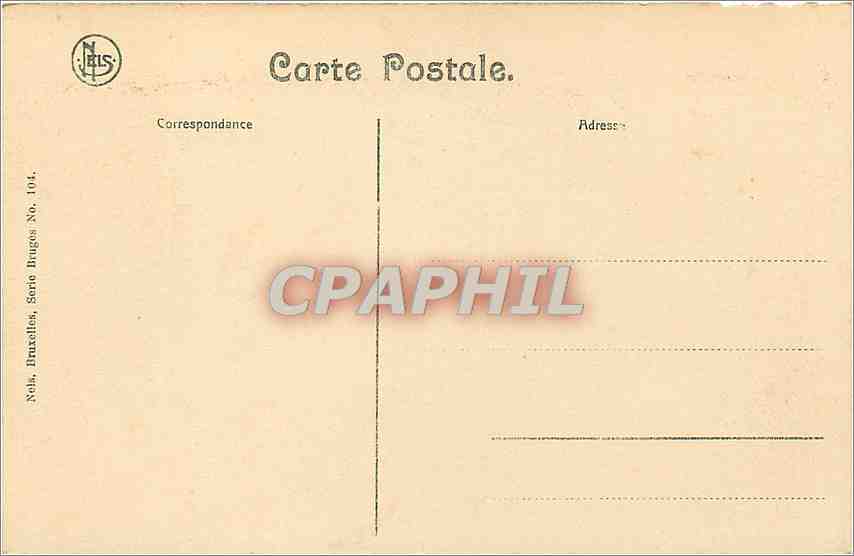 CPA Bruges L'Hopital St Jean  — Rückseite