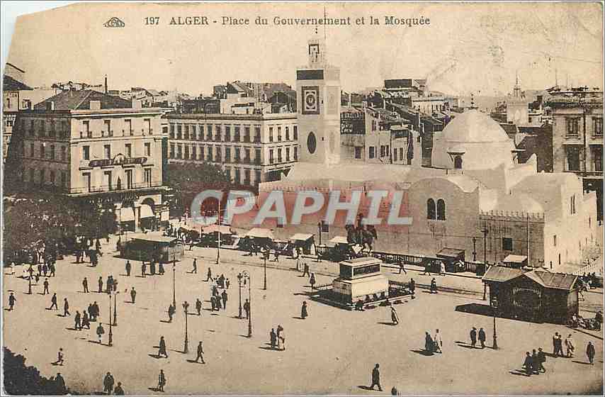 CPA Alger Place du Gouvernement et la Mosquee 