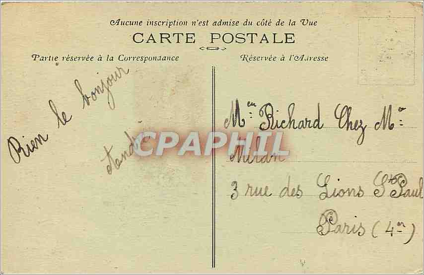 CPA Verdun La Porte Chaussee  — Rückseite