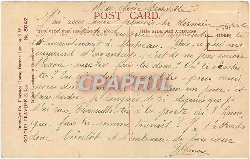CPA Paysage — Verso