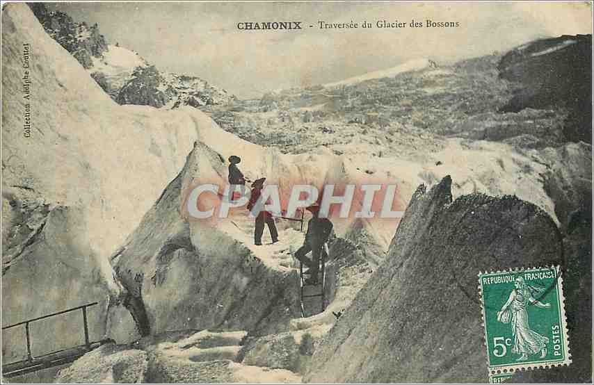 CPA Chamonix Traversee du Glacier des Bossons Alpinisme