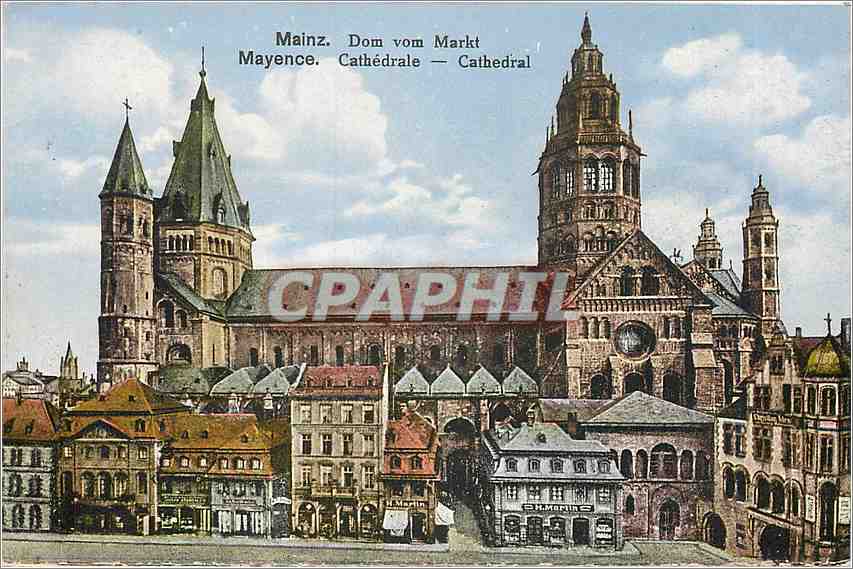 CPA Mainz Dom vom Markt Mayence Cathedrale 