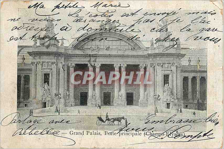 CPA Paris Grand Palais Porte principale Champs Elysees 