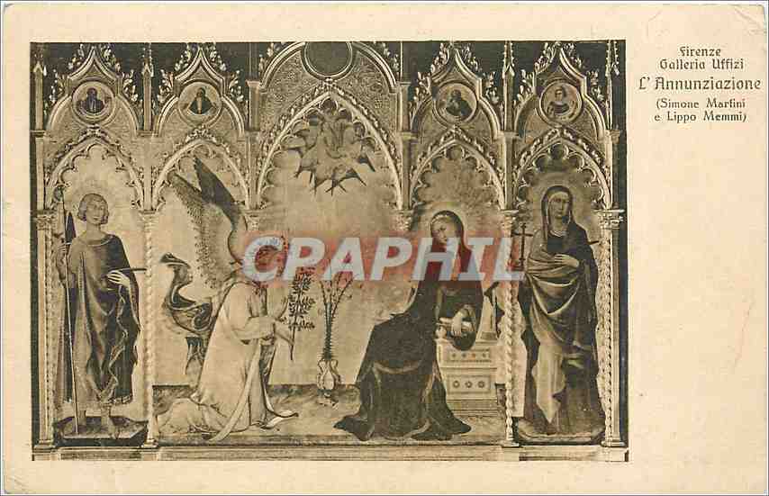 CPA Firenze Galleria Uffizi L'Annuziazione 
