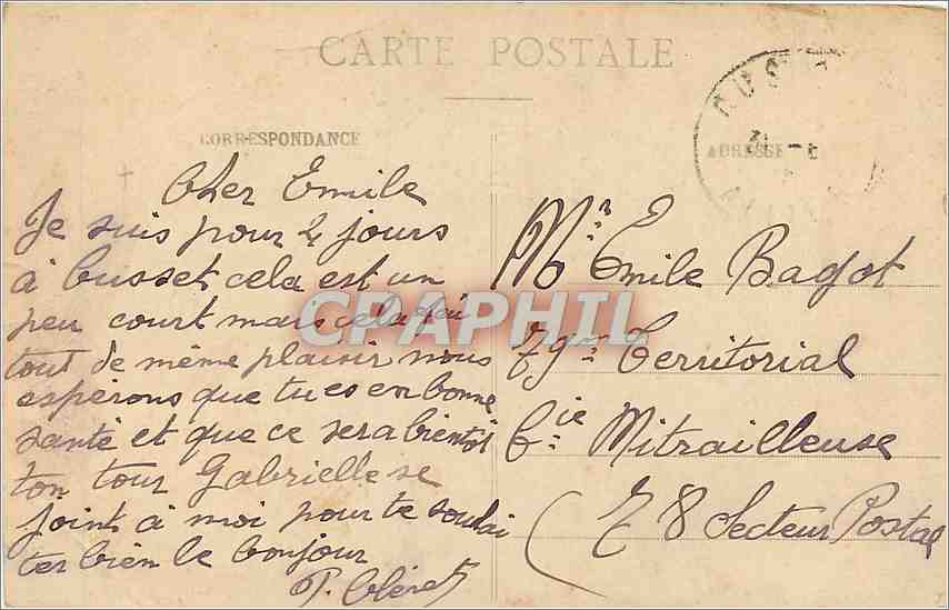 CPA Environs de Vichy Cusset Les Bords du Sichon Les deux Jumeaux  — Verso
