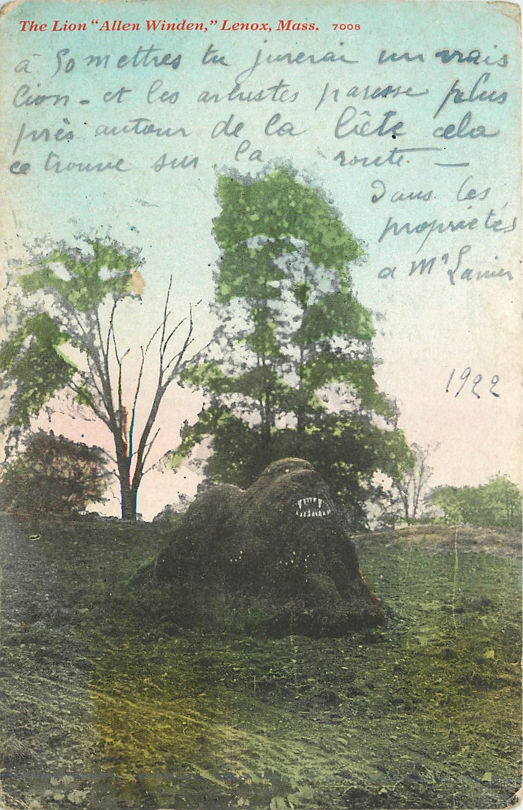 CPA The Lion Allen Winden Lenox Mass 