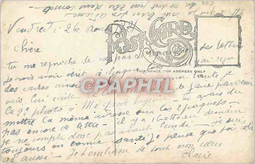 CPA The Lion Allen Winden Lenox Mass  — Rückseite