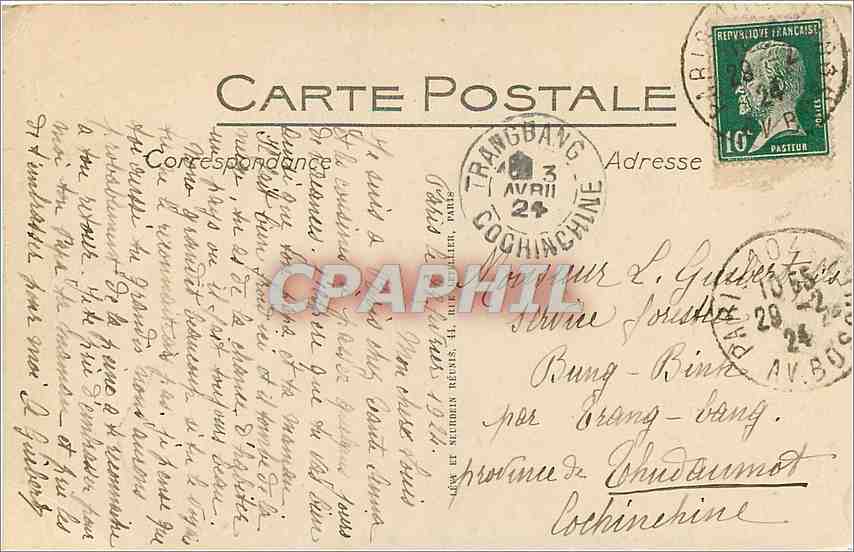 CPA Paris La Seine prise du Trocadero  — Rückseite