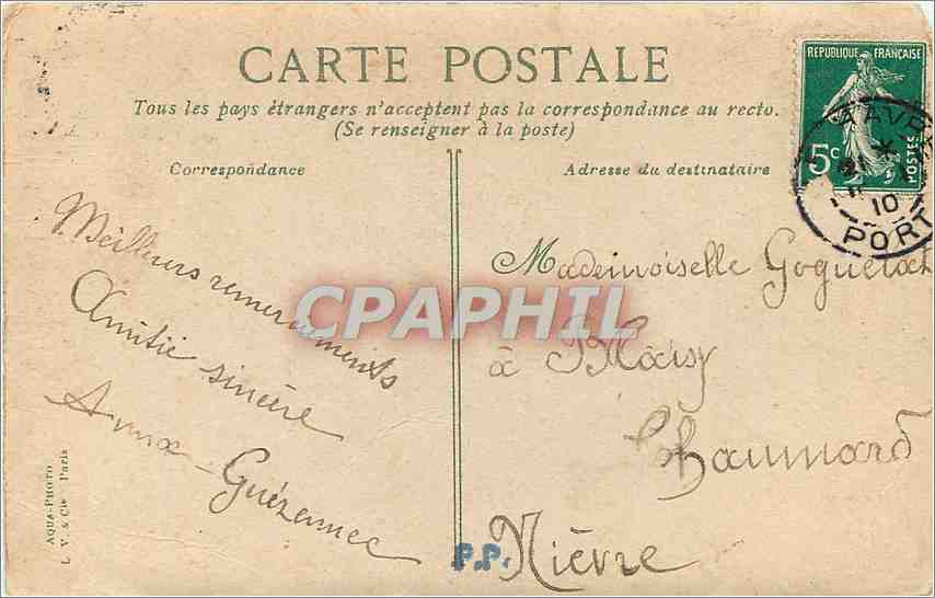 CPA Le Havre Cap de la Heve pecheurs de crevettes — Rückseite