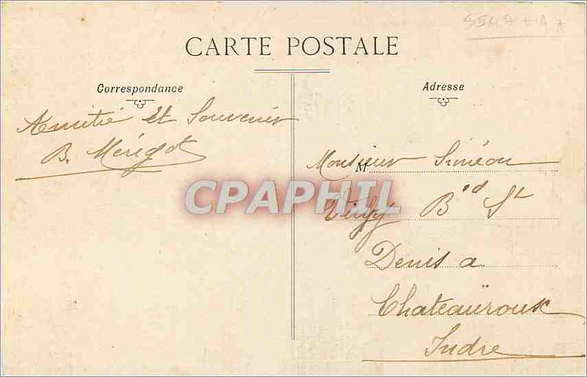 CPA Paris Chambre des Deputes  — Rückseite