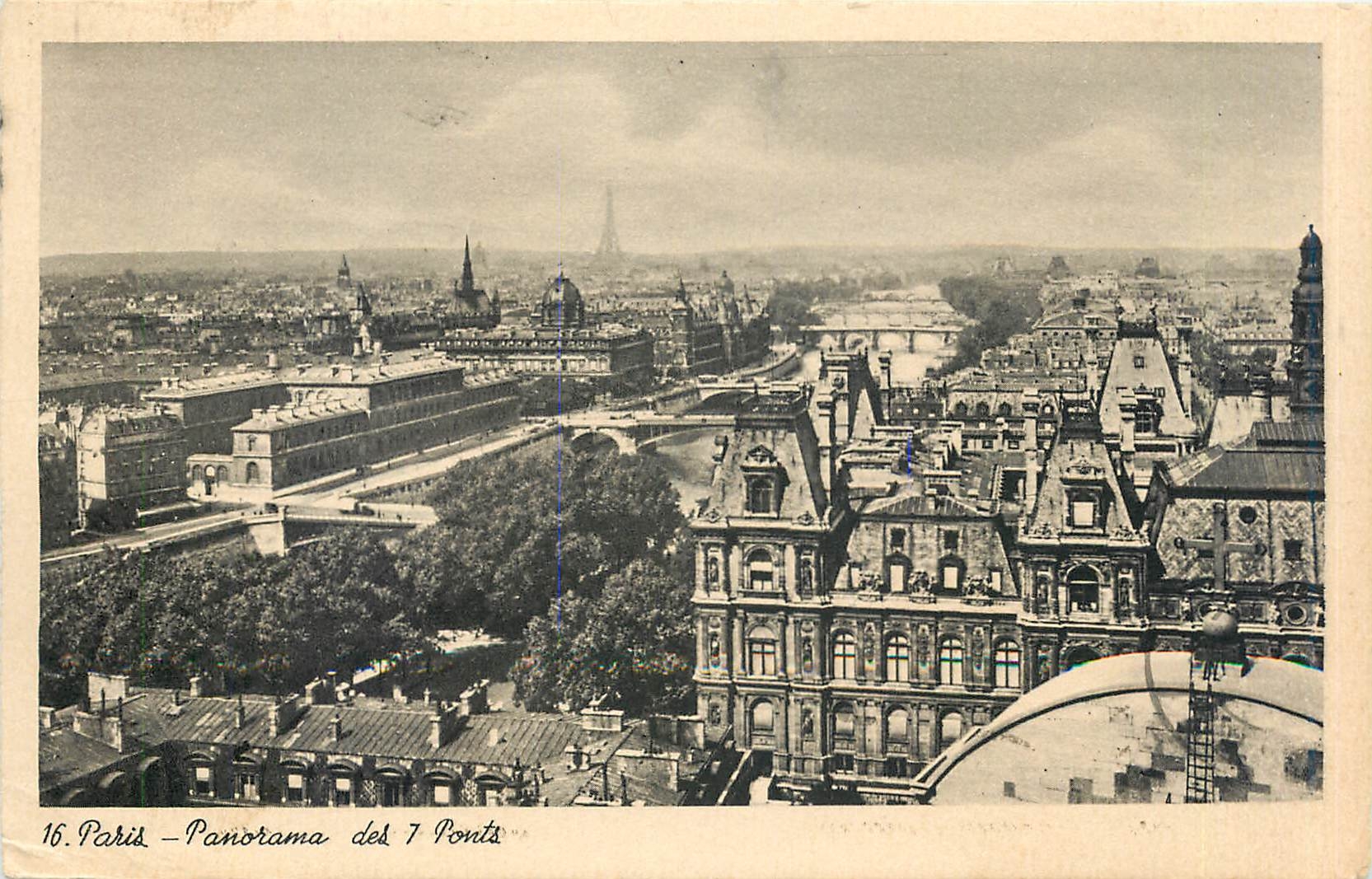 CPA Paris Panorama des 7 Ponts 