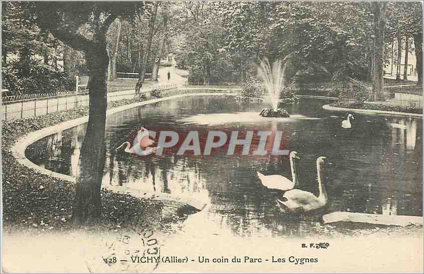 CPA Vichy Allier Un coin du Parc Cygnes 
