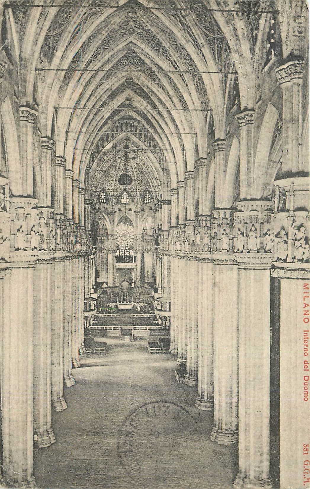 CPA Milano Interno del Duomo 