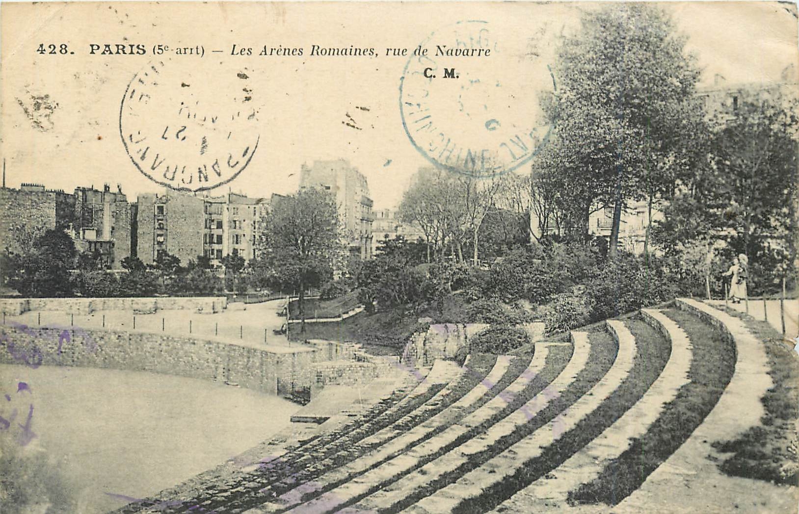 CPA Paris Les Arenes Romaines rue de Navarre 