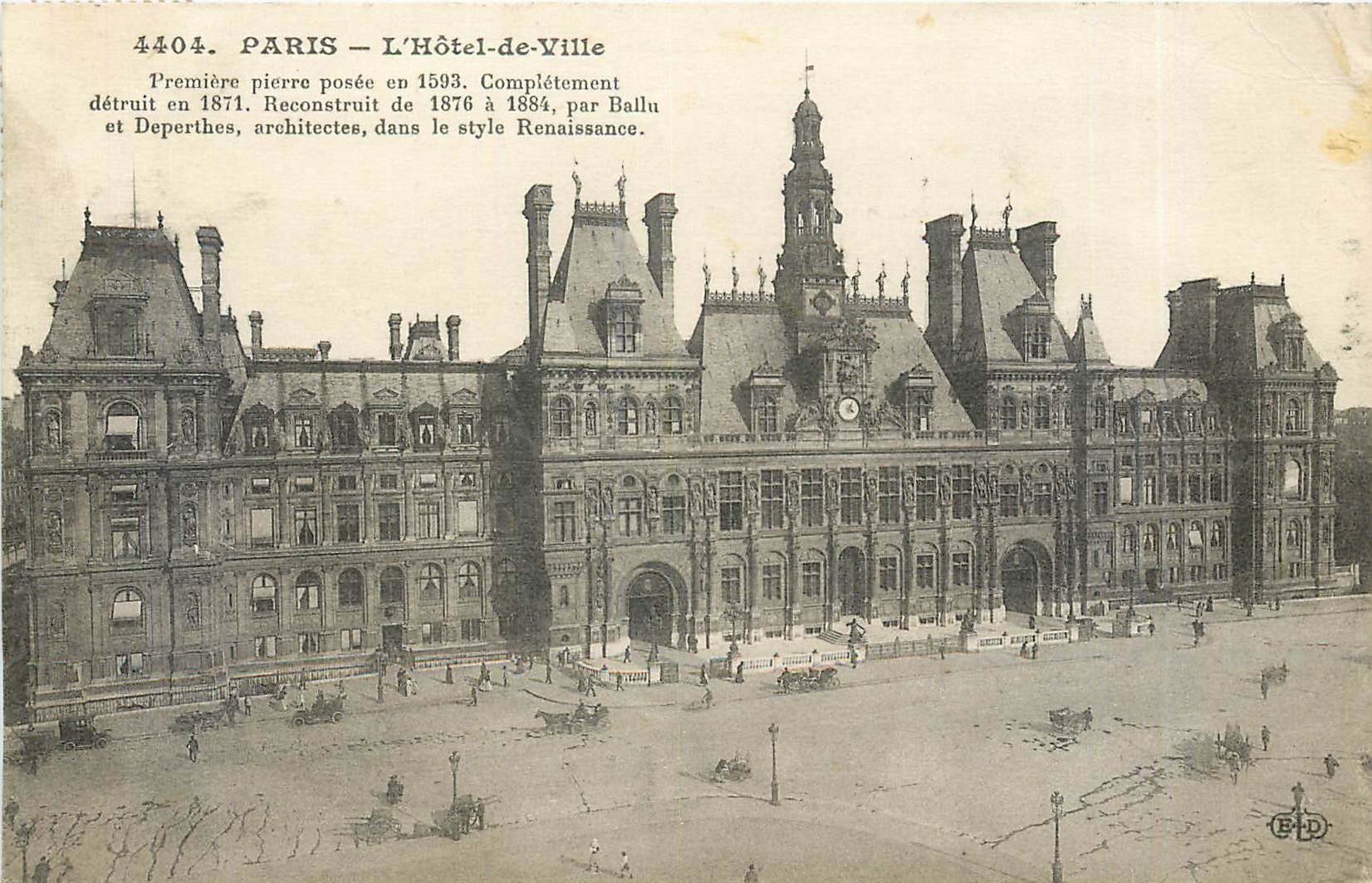 CPA Paris L'Hotel de Ville 