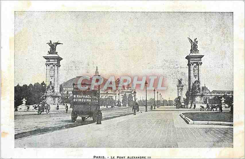 CPA Paris Le Pont Alexandre III Camion St Raphael Quinquina