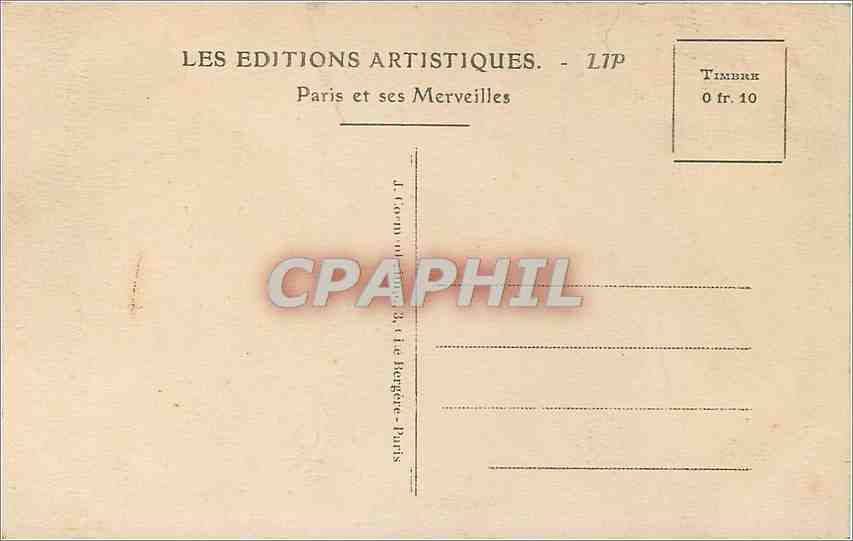 CPA Paris Le Pantheon les Caveaux Tombeau de Sadi Carnot President de la Republique — Rückseite