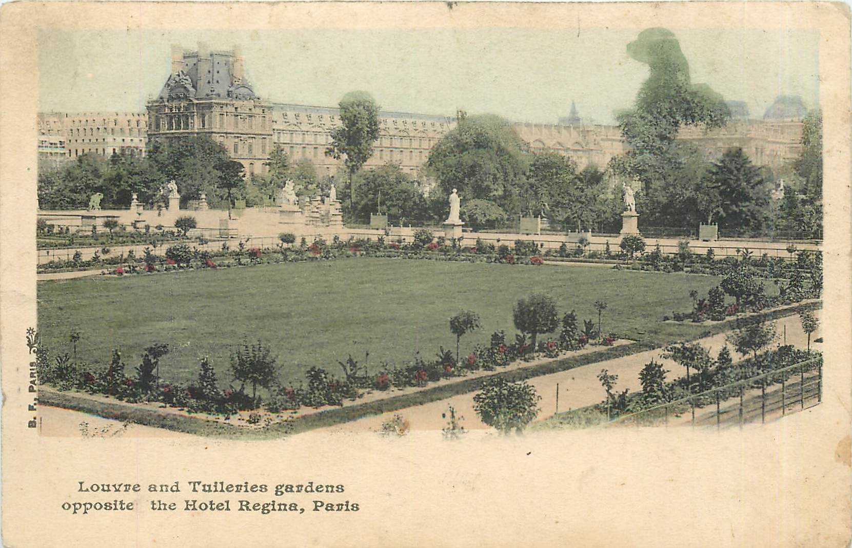 CPA Louvre and Tuileries gardens opposite the Hotel Regina Paris 