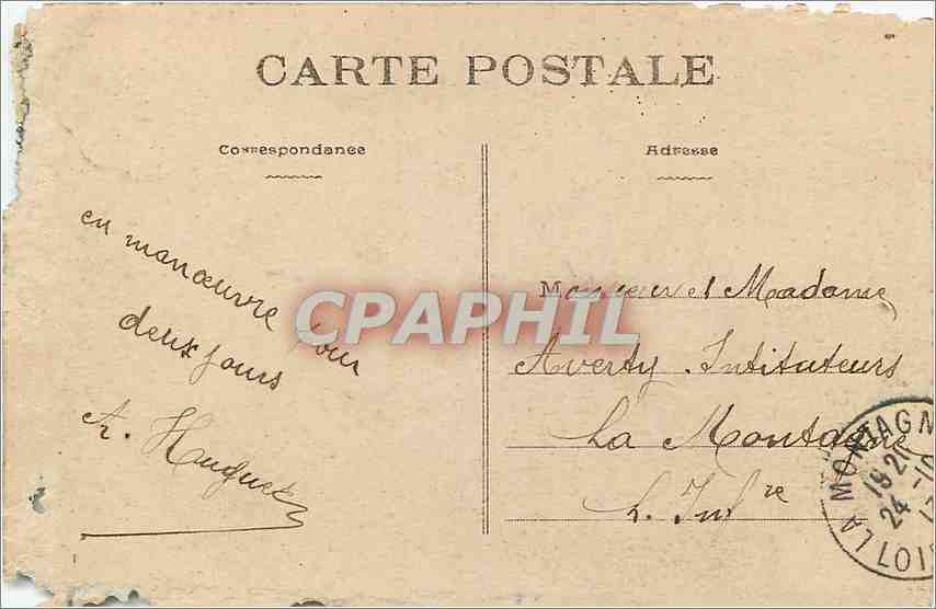 CPA Heric L Inf La Route de Nort  — Back