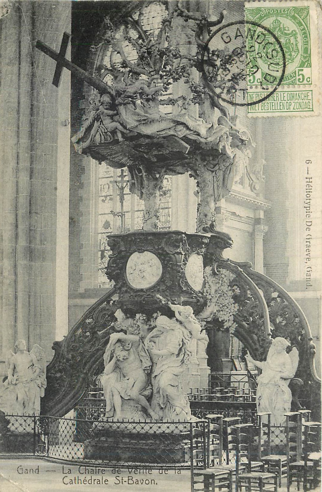 CPA Gand La Chaire de Verite de la Cathedrale St Bavon 