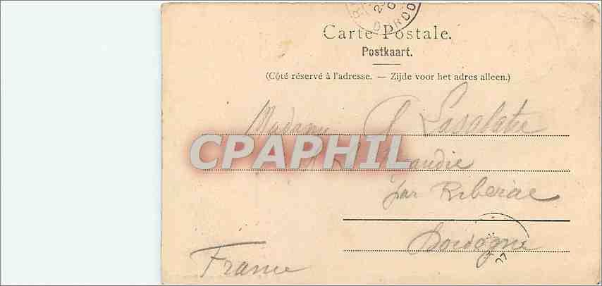 CPA Gand L'Hotel de Ville  — Rückseite