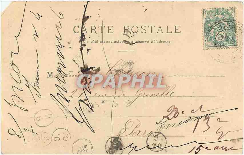 CPA Chatellerault Maison du Garde du Jardin Public  — Back