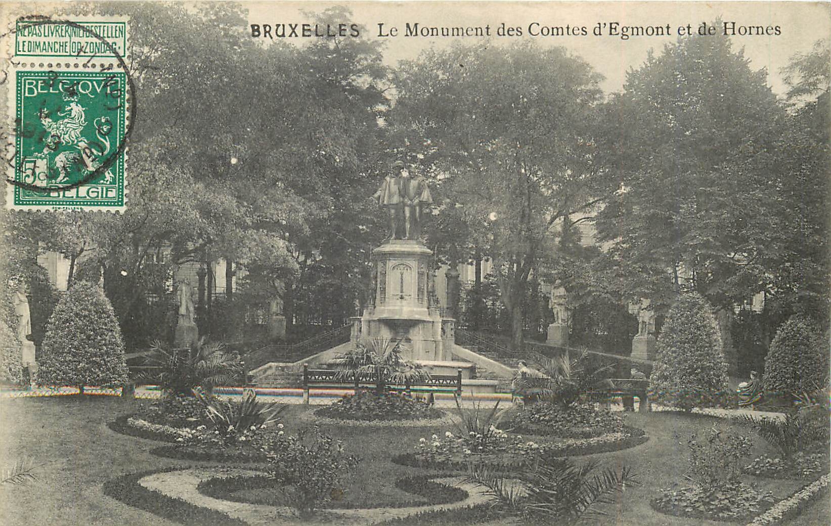 CPA Bruxelles Le Monument des Comtes d'Egmont et de Hornes 