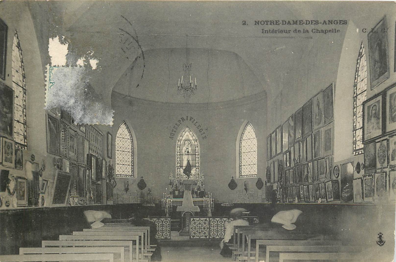 CPA Notre Dame des Anges Interieur de la Chapelle 