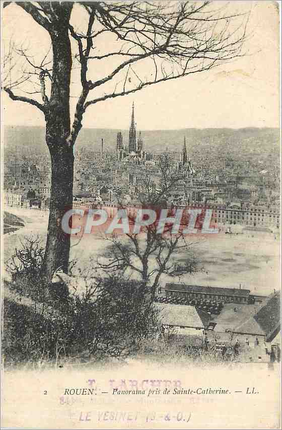 CPA Rouen Panorama pris de Sainte Catherine 