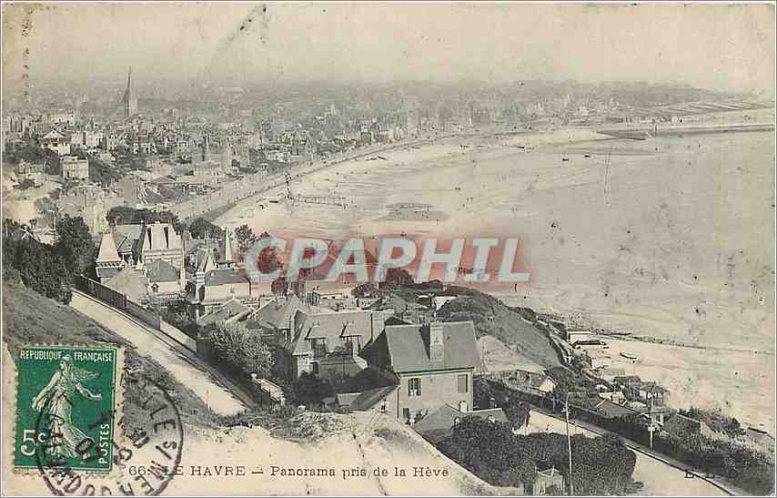 CPA Le Havre Panorama pris de la Heve 