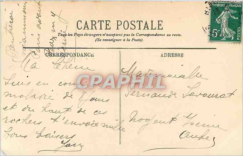 CPA Biarritz Le Rocher de la Vierge  — Rückseite
