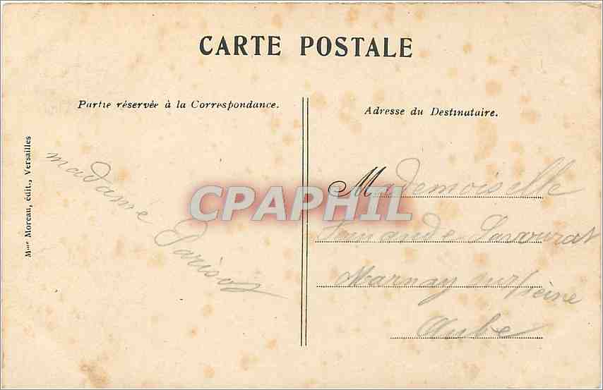 CPA Versailles Petit Trianon Le Boudoir  — Verso