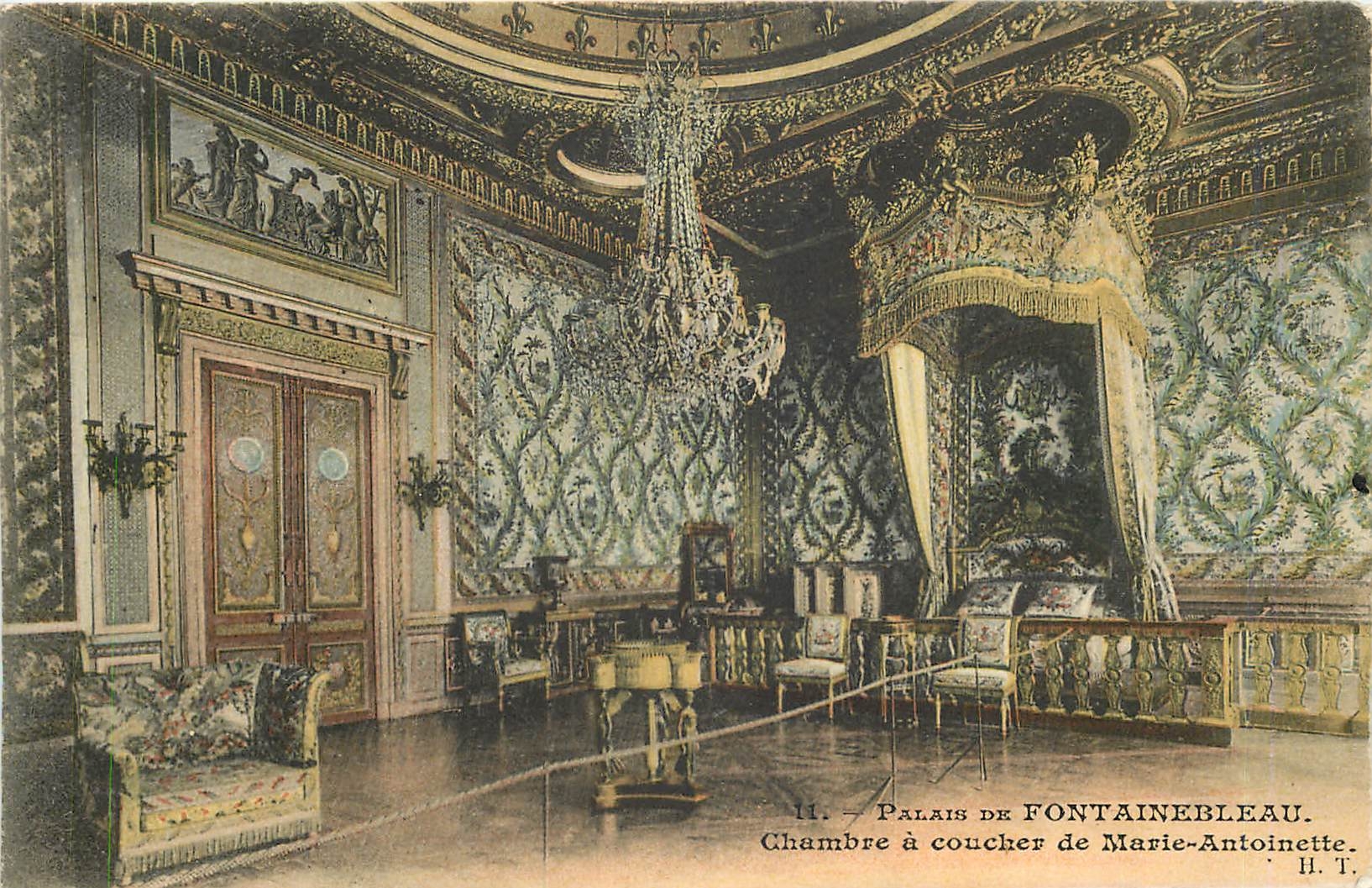CPA Palais de Fontainebleau Chambre a coucher de Marie Antoinette 