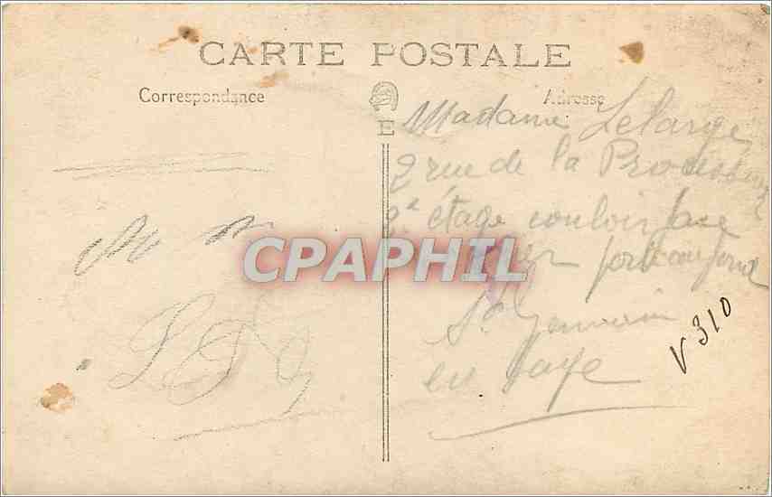 CARTE PHOTO Enfant — Verso