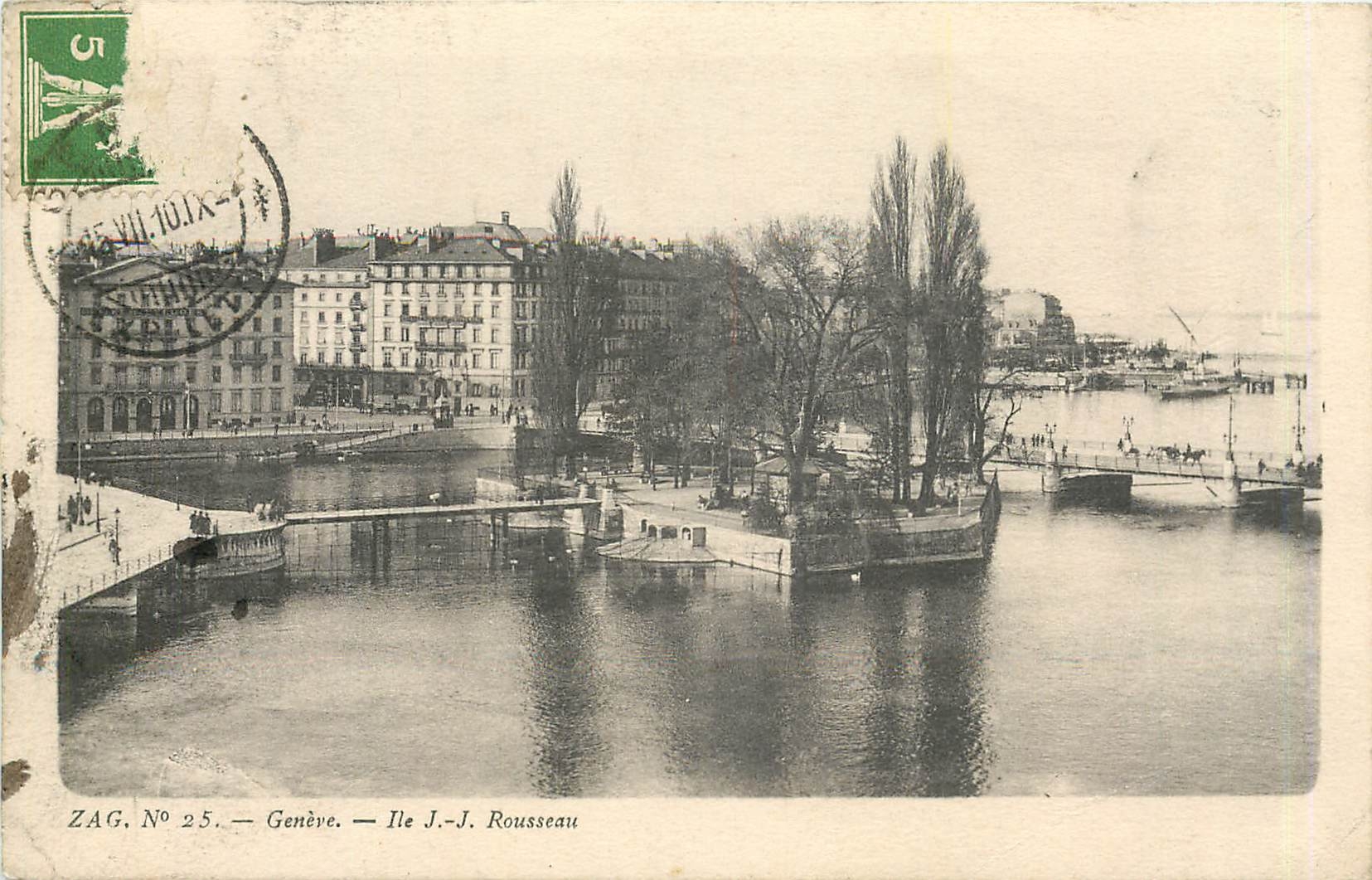 CPA Geneve Ile JJ Rousseau 