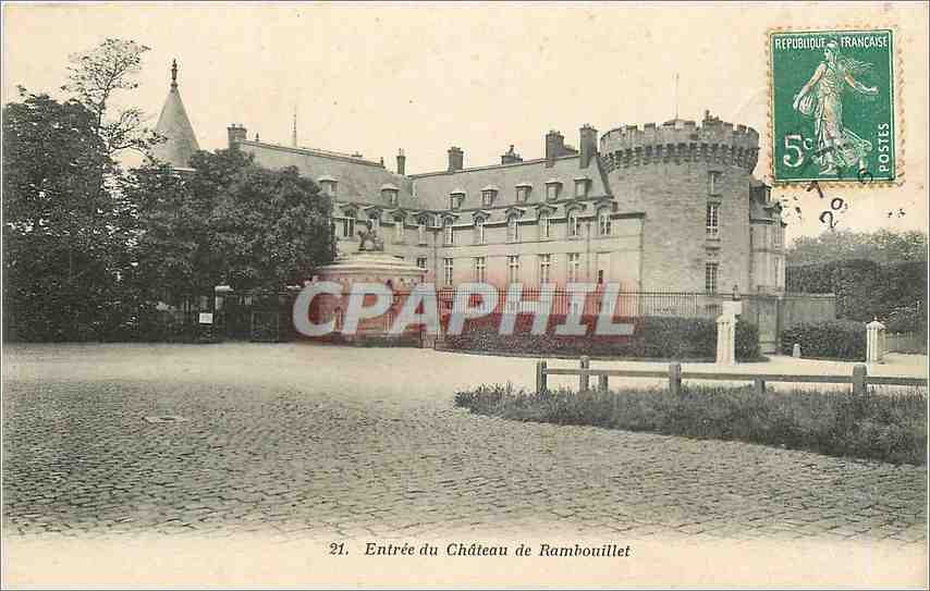 CPA Entree du Chateau de Rambouillet 