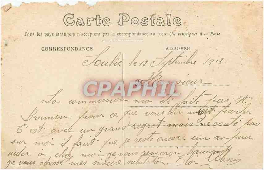 CPA Casablanca Hopital de Campagne Vue Generale Ouest Militaria — Rückseite