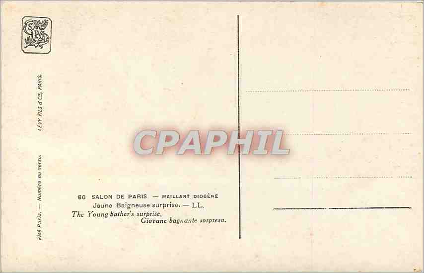 CPA Salon de Paris Maillart Diogene  — Rückseite