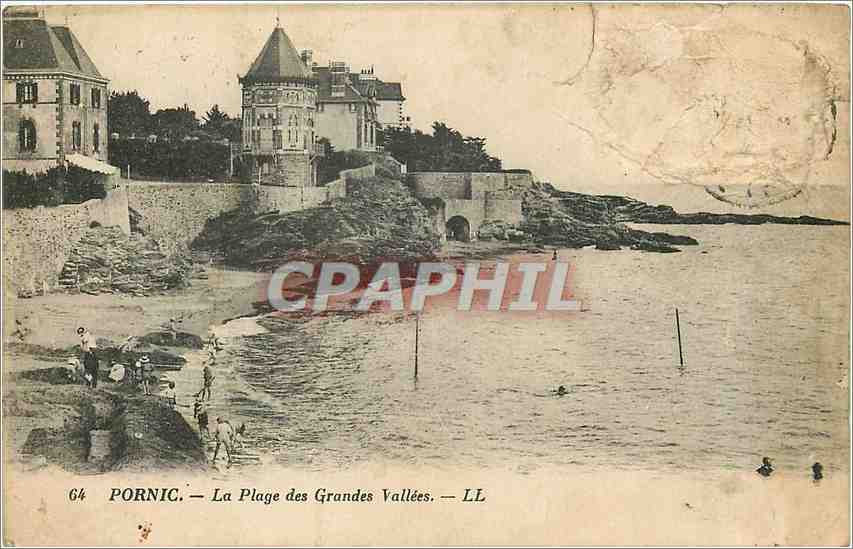 CPA Pornic La Plage des Grandes Vallees 