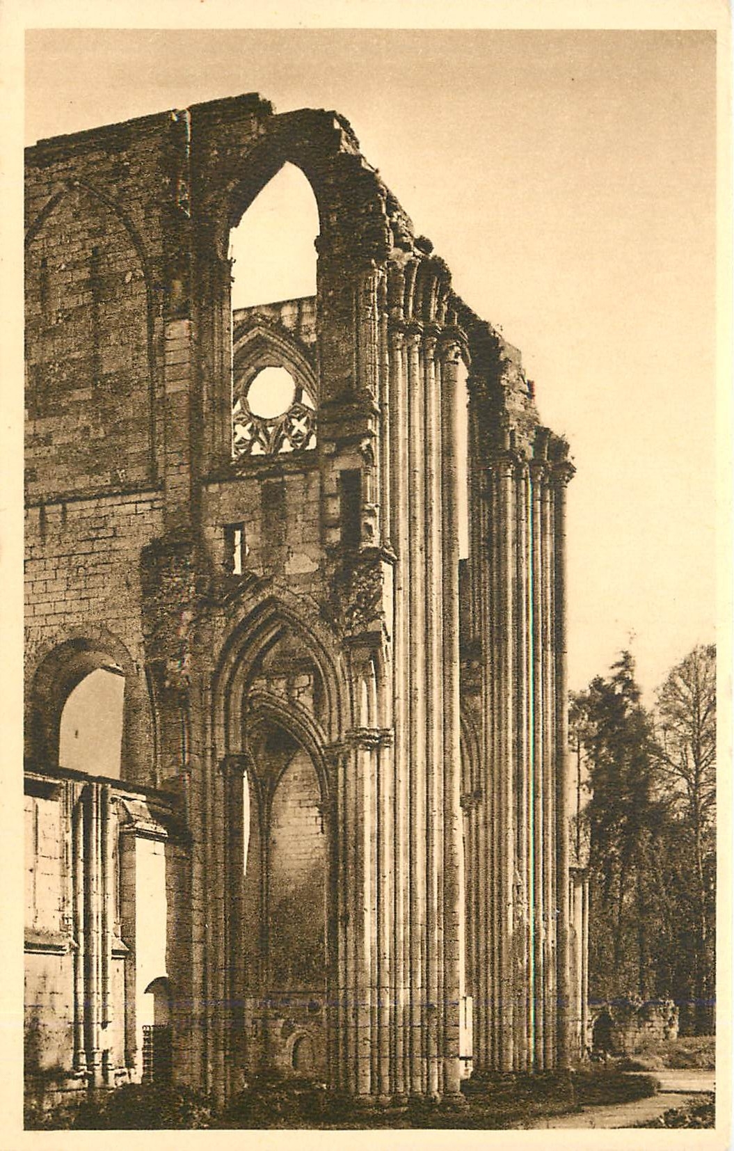 CPA Abbaye de Saint Wandrille Ruines du Transept 