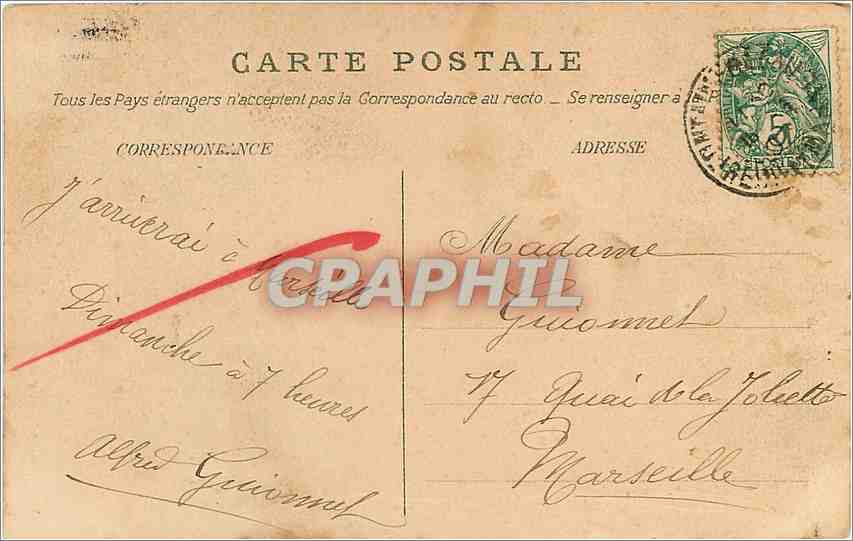 Palast von Fontainebleau — Der Kanal — unbekannter Verleger, Nr. 47 — Rückseite