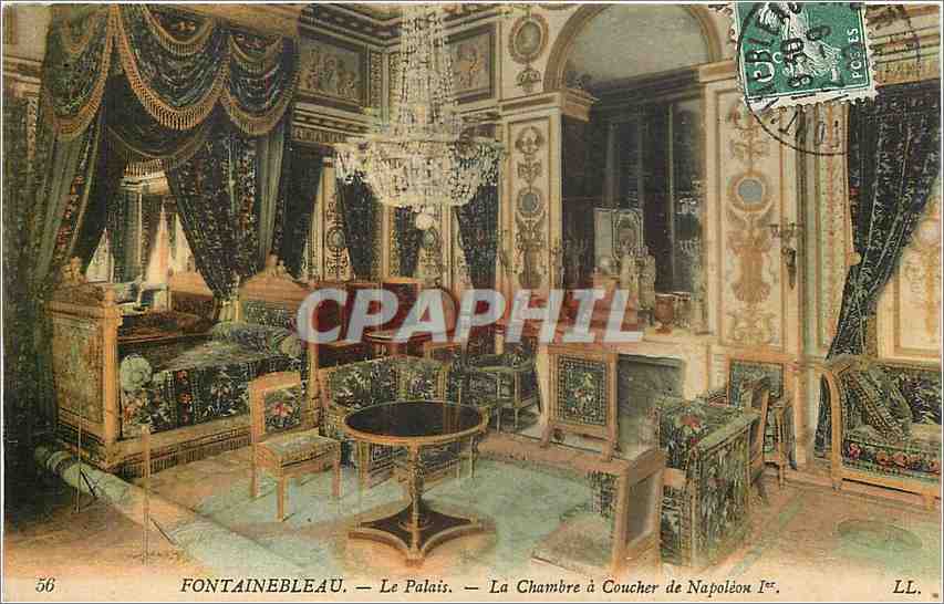 Fontainebleau — The Palace — The Bedroom of Napoleon I — LL. n° 56