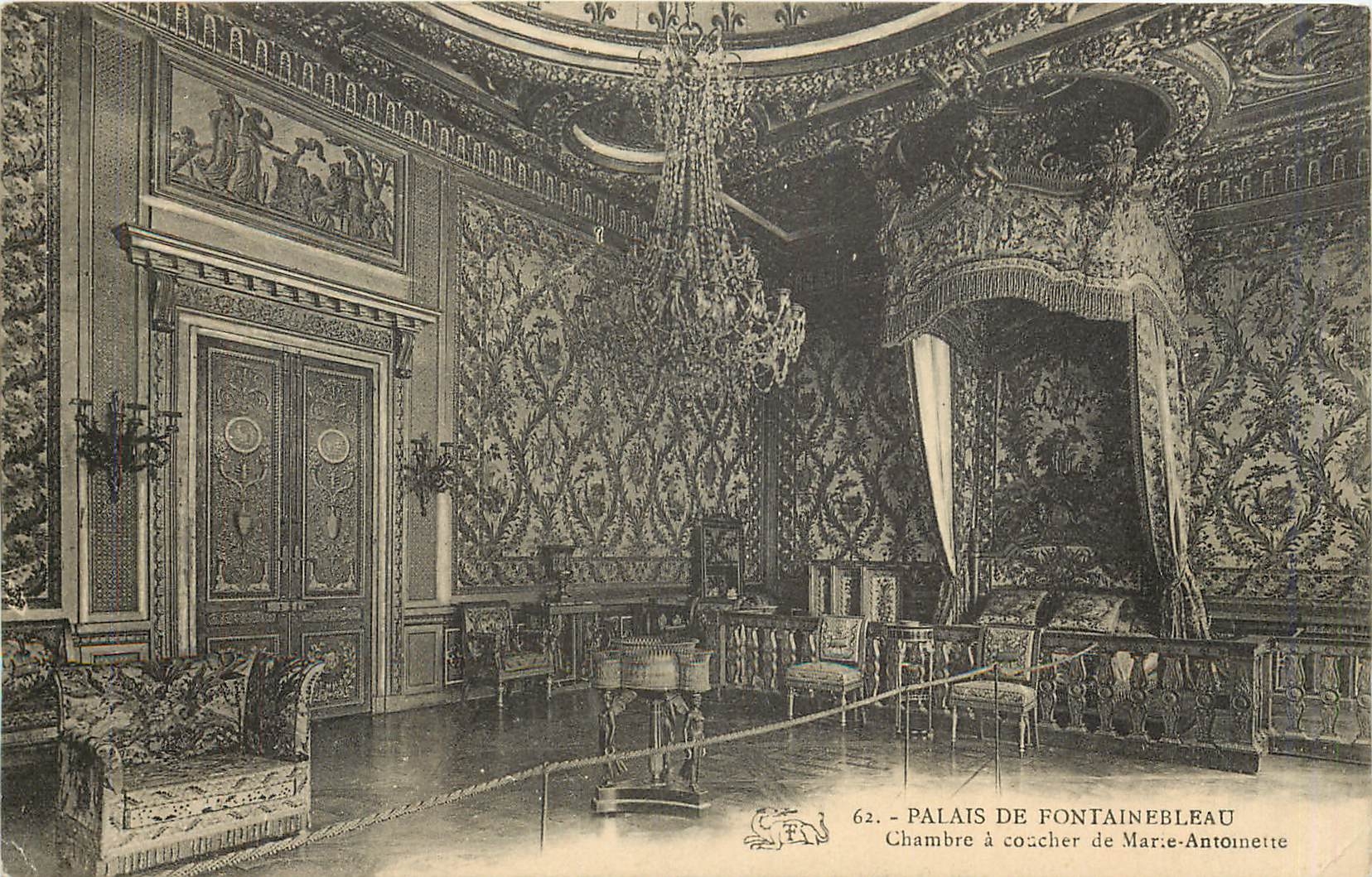 Schloss Fontainebleau — Schlafzimmer von Marie-Antoinette — anonymer Verlag, Nr. 62