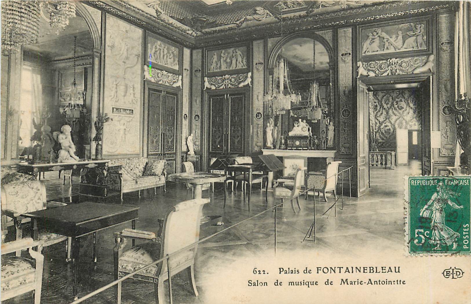 Schloss FONTAINEBLEAU — Musikzimmer von Marie-Antoinette — Verlag E.P.D. n° 622