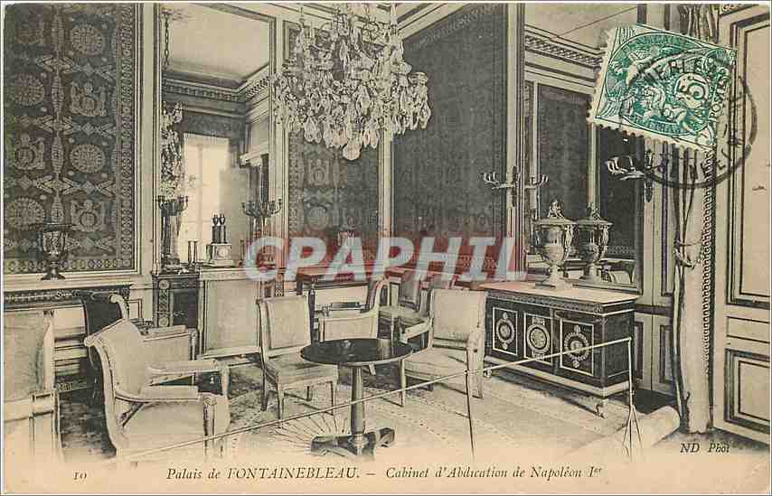 Schloss FONTAINEBLEAU — Ablösungszimmer Napoleons I. — ND Peat